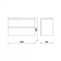 Тумба с раковиной Creavit Verti 100 VE0100.42.VV подвесная Орех