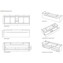 Тумба под раковину Kerasan Inka Project 911102 подвесная Белый