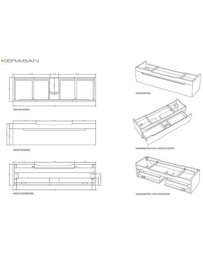 Тумба под раковину Kerasan Inka Project 911102 подвесная Белый