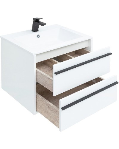 Тумба под раковину Aquanet Lino 60 253901 подвесная Белая матовая