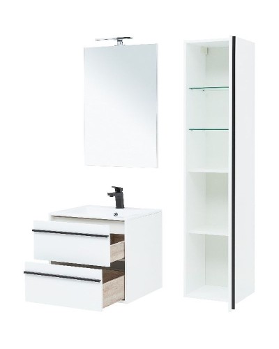 Тумба под раковину Aquanet Lino 60 253901 подвесная Белая матовая