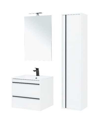 Тумба под раковину Aquanet Lino 60 253901 подвесная Белая матовая