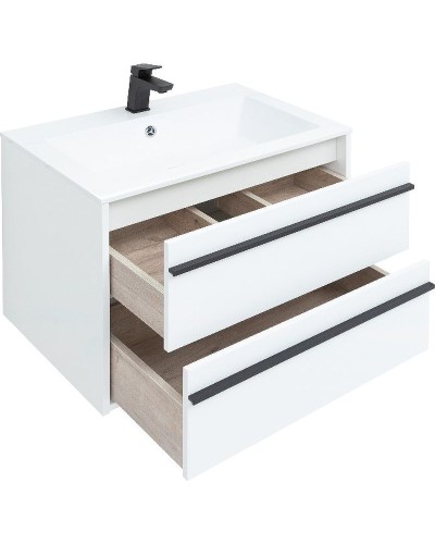 Тумба под раковину Aquanet Lino 70 253902 подвесная Белая матовая