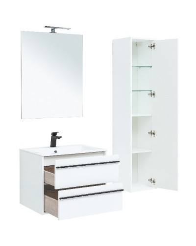 Тумба под раковину Aquanet Lino 70 253902 подвесная Белая матовая