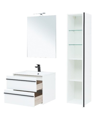 Тумба под раковину Aquanet Lino 70 253902 подвесная Белая матовая