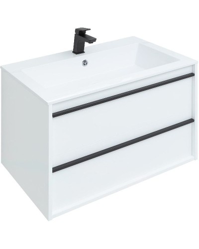 Тумба под раковину Aquanet Lino 80 253903 подвесная Белая матовая