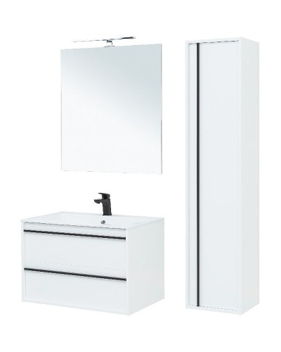 Тумба под раковину Aquanet Lino 80 253903 подвесная Белая матовая