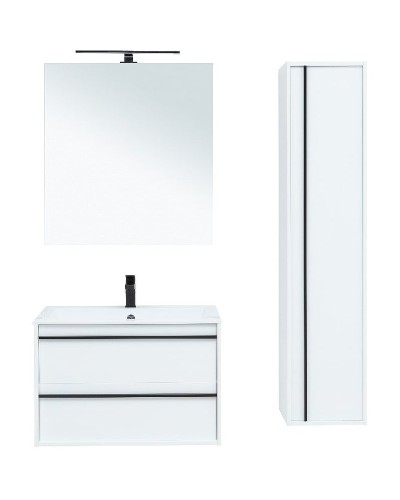 Тумба под раковину Aquanet Lino 80 253903 подвесная Белая матовая