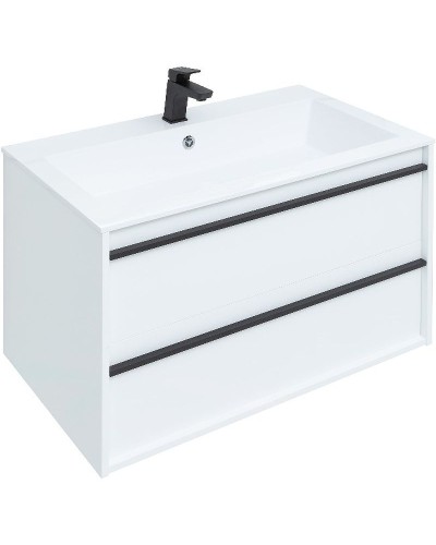 Тумба под раковину Aquanet Lino 90 253904 подвесная Белая матовая