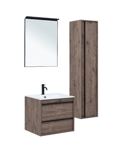 Тумба под раковину Aquanet Lino 60 253910 подвесная Дуб веллингтон