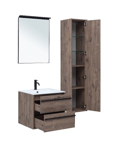 Тумба под раковину Aquanet Lino 60 253910 подвесная Дуб веллингтон