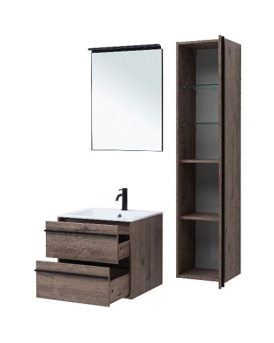 Тумба под раковину Aquanet Lino 60 253910 подвесная Дуб веллингтон