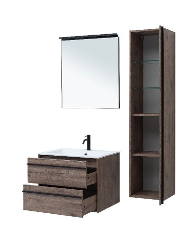 Тумба под раковину Aquanet Lino 70 253911 подвесная Дуб веллингтон