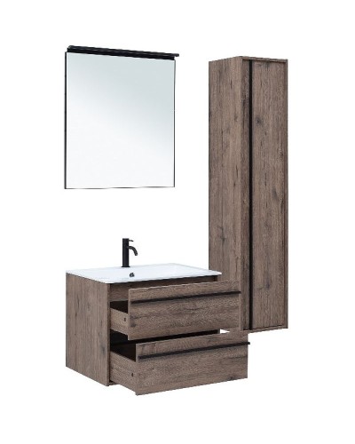 Тумба под раковину Aquanet Lino 70 253911 подвесная Дуб веллингтон