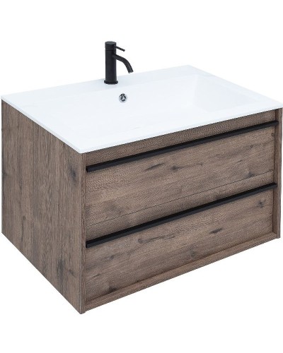 Тумба под раковину Aquanet Lino 80 253912 подвесная Дуб веллингтон