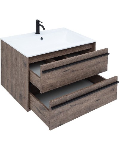 Тумба под раковину Aquanet Lino 80 253912 подвесная Дуб веллингтон