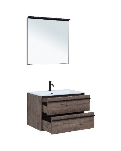 Тумба под раковину Aquanet Lino 80 253912 подвесная Дуб веллингтон