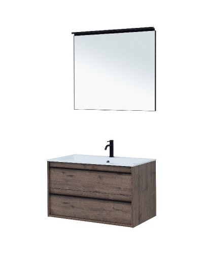 Тумба под раковину Aquanet Lino 90 253913 подвесная Дуб веллингтон