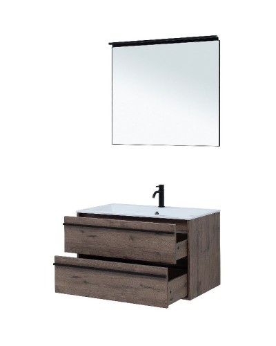 Тумба под раковину Aquanet Lino 90 253913 подвесная Дуб веллингтон