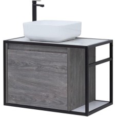 Тумба под раковину Aquanet Nova Lite Loft 75L 261654 подвесная Дуб рошелье