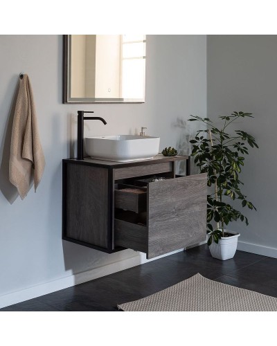 Тумба под раковину Aquanet Nova Lite Loft 75L 261654 подвесная Дуб рошелье