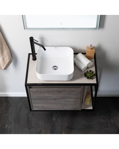 Тумба под раковину Aquanet Nova Lite Loft 75L 261654 подвесная Дуб рошелье