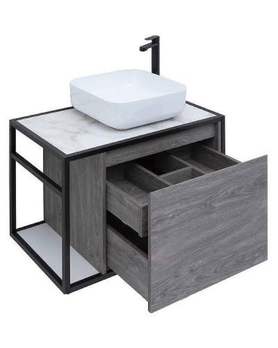 Тумба под раковину Aquanet Nova Lite Loft 75R 261653 подвесная Дуб рошелье