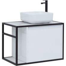 Тумба под раковину Aquanet Nova Lite Loft 75R 261649 подвесная Белый глянец