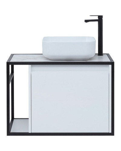 Тумба под раковину Aquanet Nova Lite Loft 75R 261649 подвесная Белый глянец