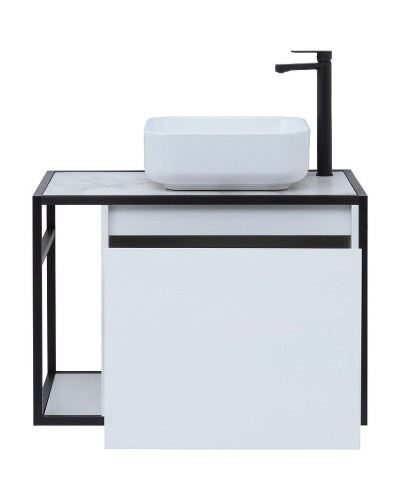 Тумба под раковину Aquanet Nova Lite Loft 75R 261649 подвесная Белый глянец