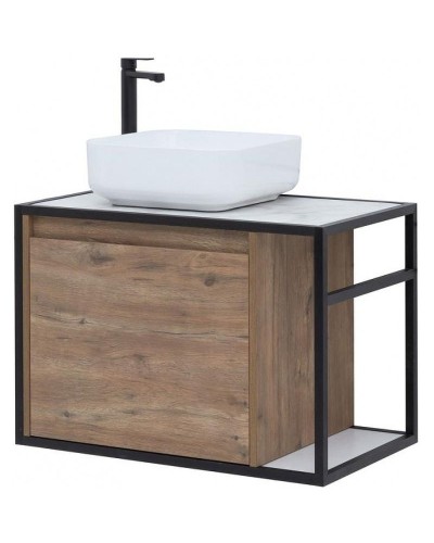 Тумба под раковину Aquanet Nova Lite Loft 75L 261658 подвесная Дуб рустикальный