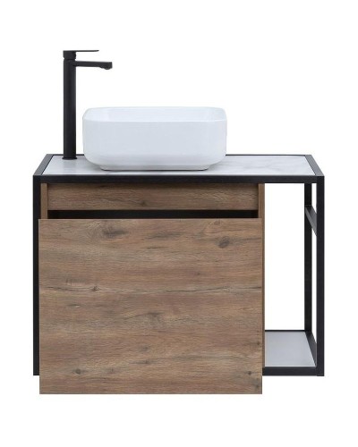 Тумба под раковину Aquanet Nova Lite Loft 75L 261658 подвесная Дуб рустикальный