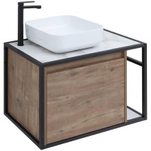 Тумба под раковину Aquanet Nova Lite Loft 75L 261658 подвесная Дуб рустикальный