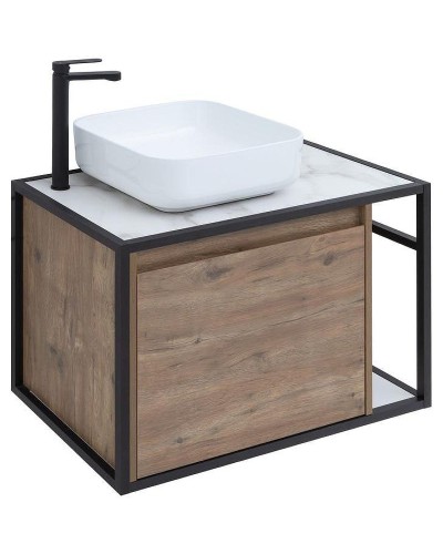 Тумба под раковину Aquanet Nova Lite Loft 75L 261658 подвесная Дуб рустикальный