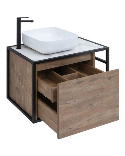 Тумба под раковину Aquanet Nova Lite Loft 75L 261658 подвесная Дуб рустикальный