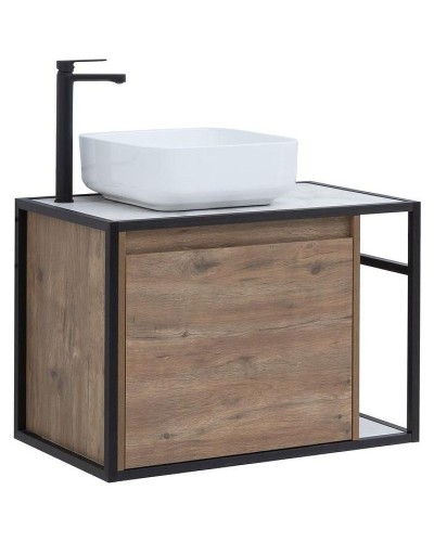 Тумба под раковину Aquanet Nova Lite Loft 75L 261658 подвесная Дуб рустикальный