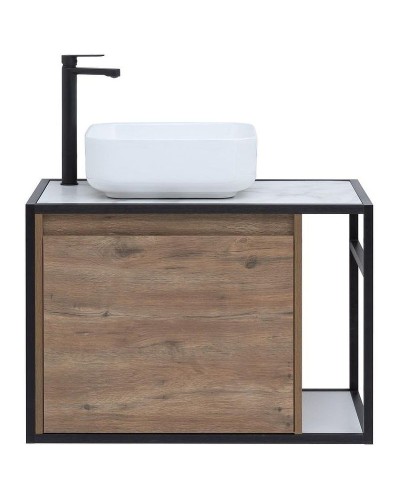 Тумба под раковину Aquanet Nova Lite Loft 75L 261658 подвесная Дуб рустикальный