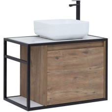 Тумба под раковину Aquanet Nova Lite Loft 75R 261657 подвесная Дуб рустикальный