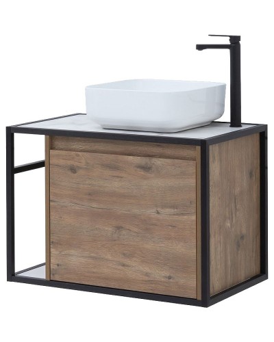 Тумба под раковину Aquanet Nova Lite Loft 75R 261657 подвесная Дуб рустикальный