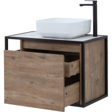 Тумба под раковину Aquanet Nova Lite Loft 75R 261657 подвесная Дуб рустикальный