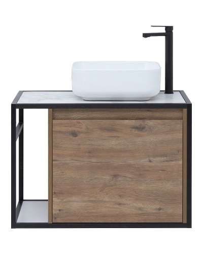 Тумба под раковину Aquanet Nova Lite Loft 75R 261657 подвесная Дуб рустикальный