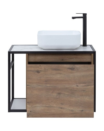 Тумба под раковину Aquanet Nova Lite Loft 75R 261657 подвесная Дуб рустикальный