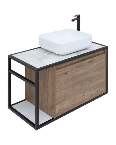 Тумба под раковину Aquanet Nova Lite Loft 75R 261657 подвесная Дуб рустикальный