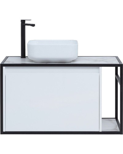 Тумба под раковину Aquanet Nova Lite Loft 90L 261652 подвесная Белый глянец