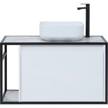 Тумба под раковину Aquanet Nova Lite Loft 90R 261651 подвесная Белый глянец