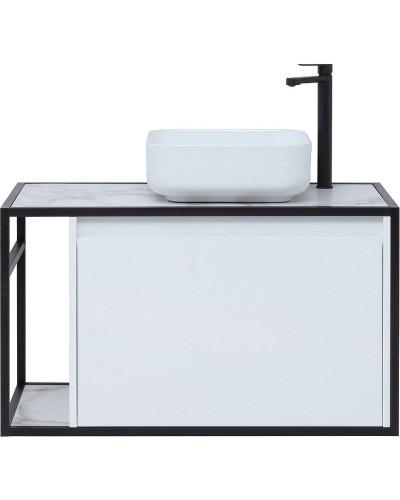 Тумба под раковину Aquanet Nova Lite Loft 90R 261651 подвесная Белый глянец