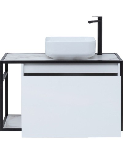 Тумба под раковину Aquanet Nova Lite Loft 90R 261651 подвесная Белый глянец