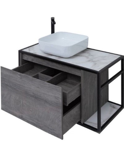 Тумба под раковину Aquanet Nova Lite Loft 90L 261656 подвесная Дуб рошелье