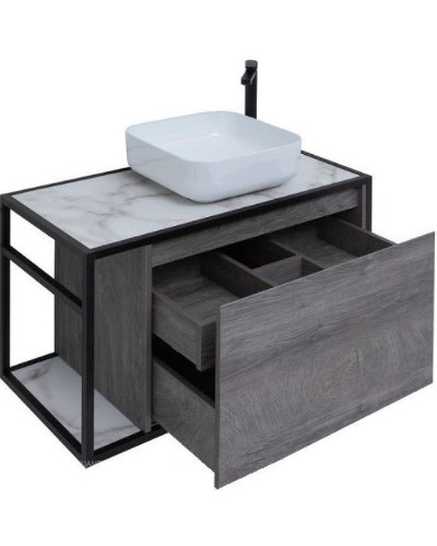 Тумба под раковину Aquanet Nova Lite Loft 90R 261655 подвесная Дуб рошелье