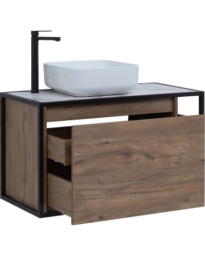 Тумба под раковину Aquanet Nova Lite Loft 90L 261660 подвесная Дуб рустикальный